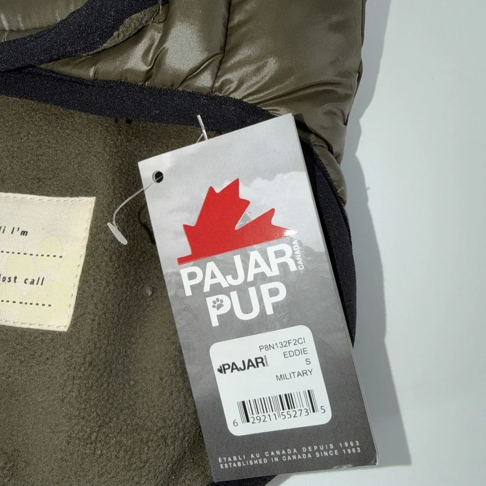 Pajar Pup Eddie Parka for Dogs Medium Military‎ Green
